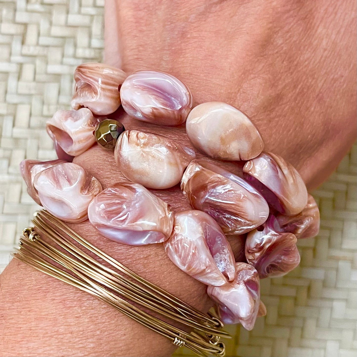 Pink Mother of Pearl Cuff