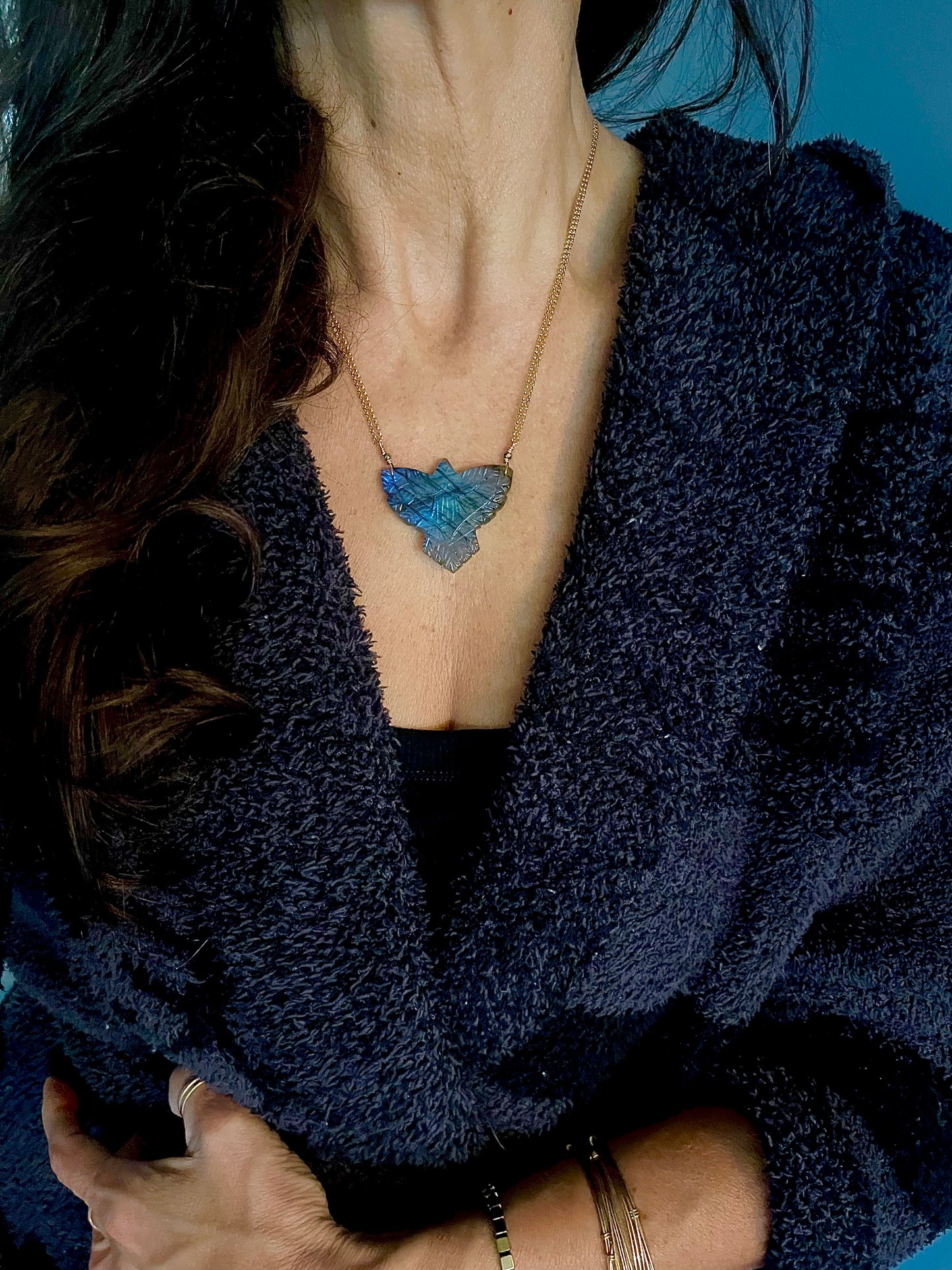 Labradorite Thunderbird Totem