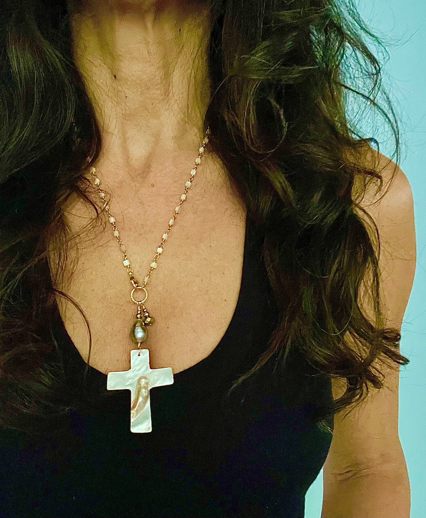 One of a Kind Blister Pearl cross