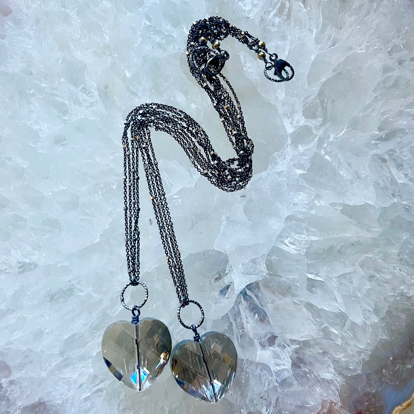 Graphite Swarvoski Heart