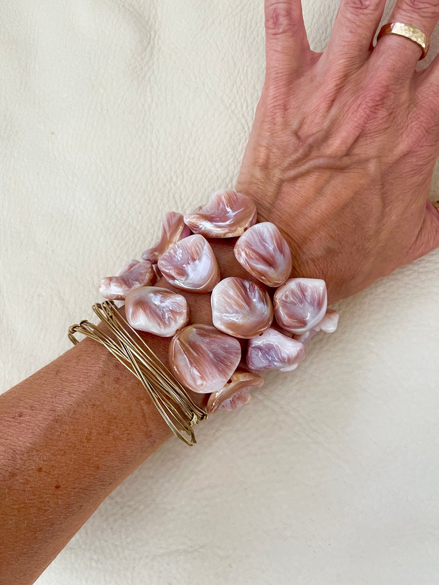 Pink Morher of Pearl Cuff