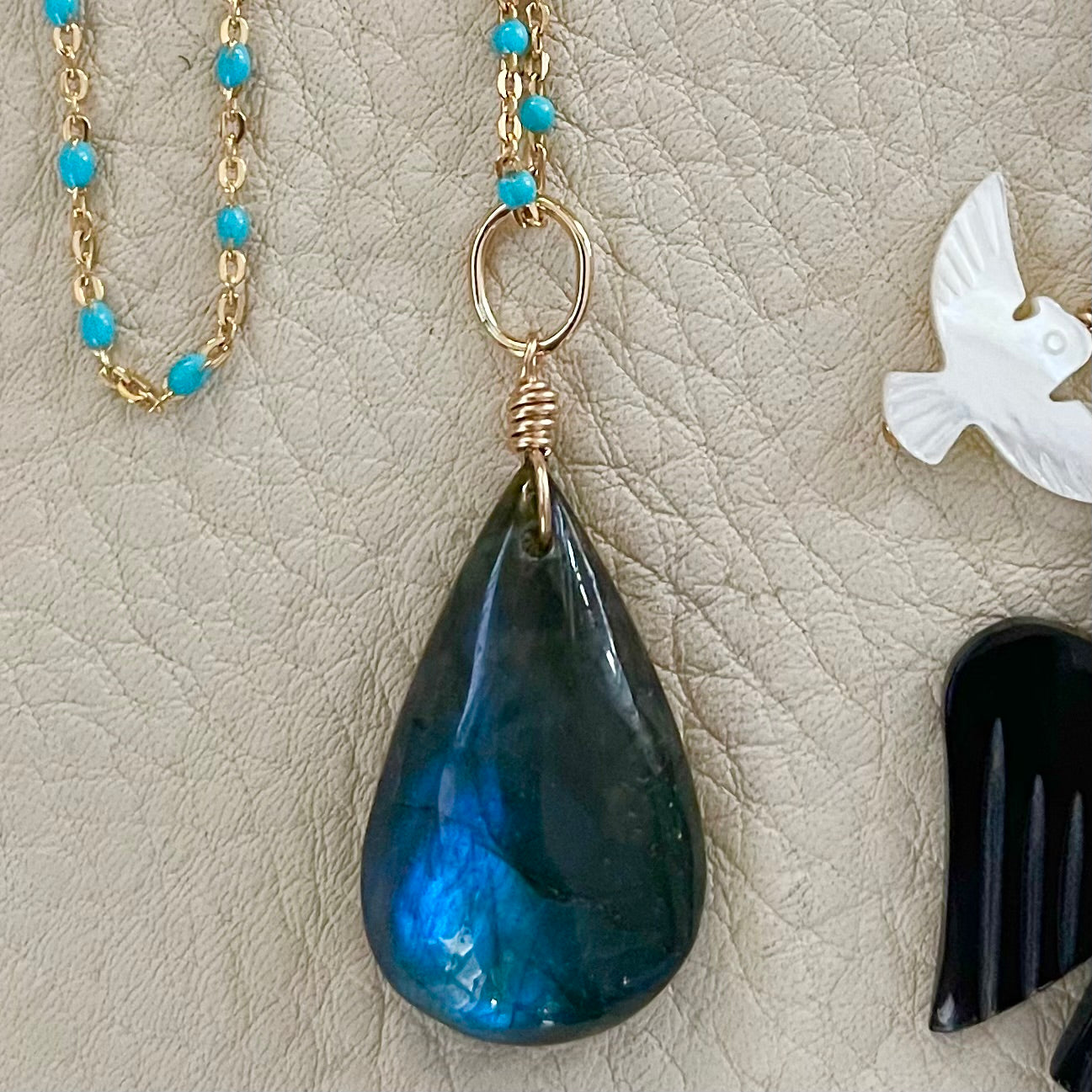 Turquoise and Enamel Chain