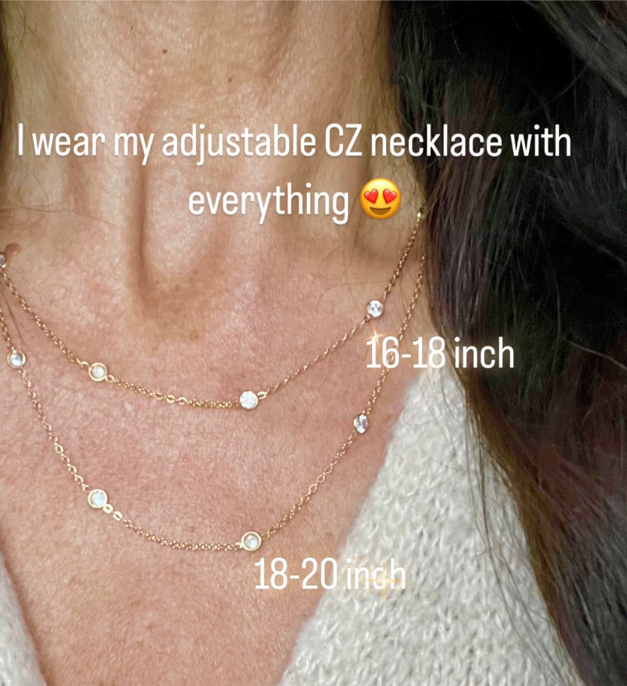Adjustable CZ Necklace