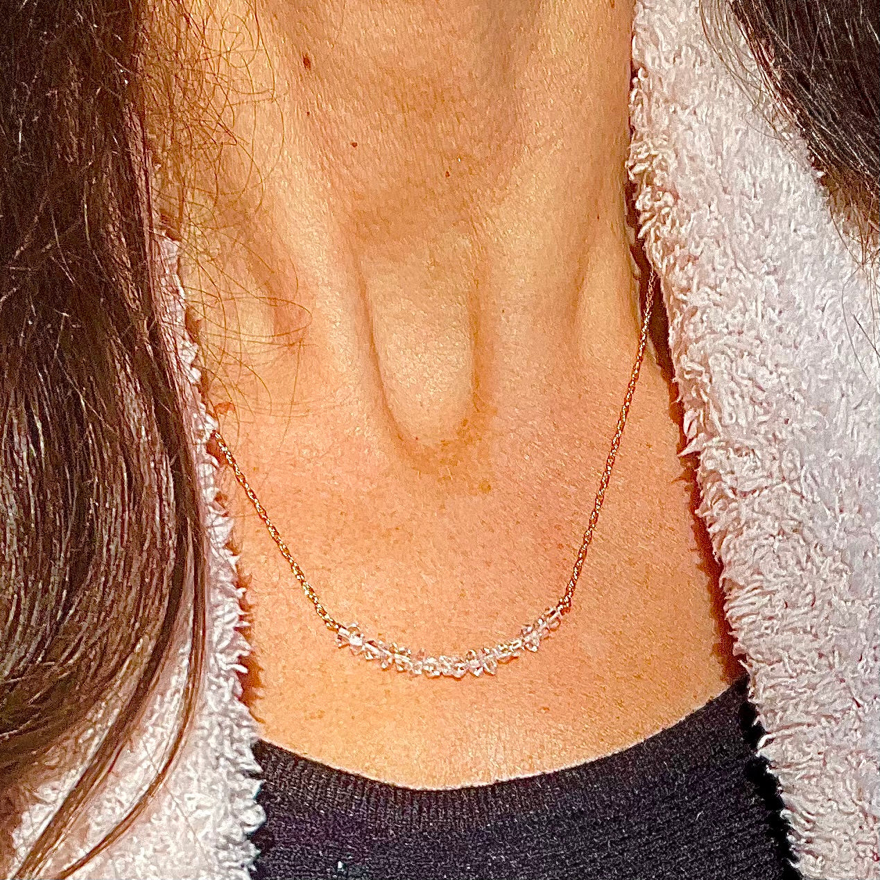 Herkimer Diamond Swag Necklace