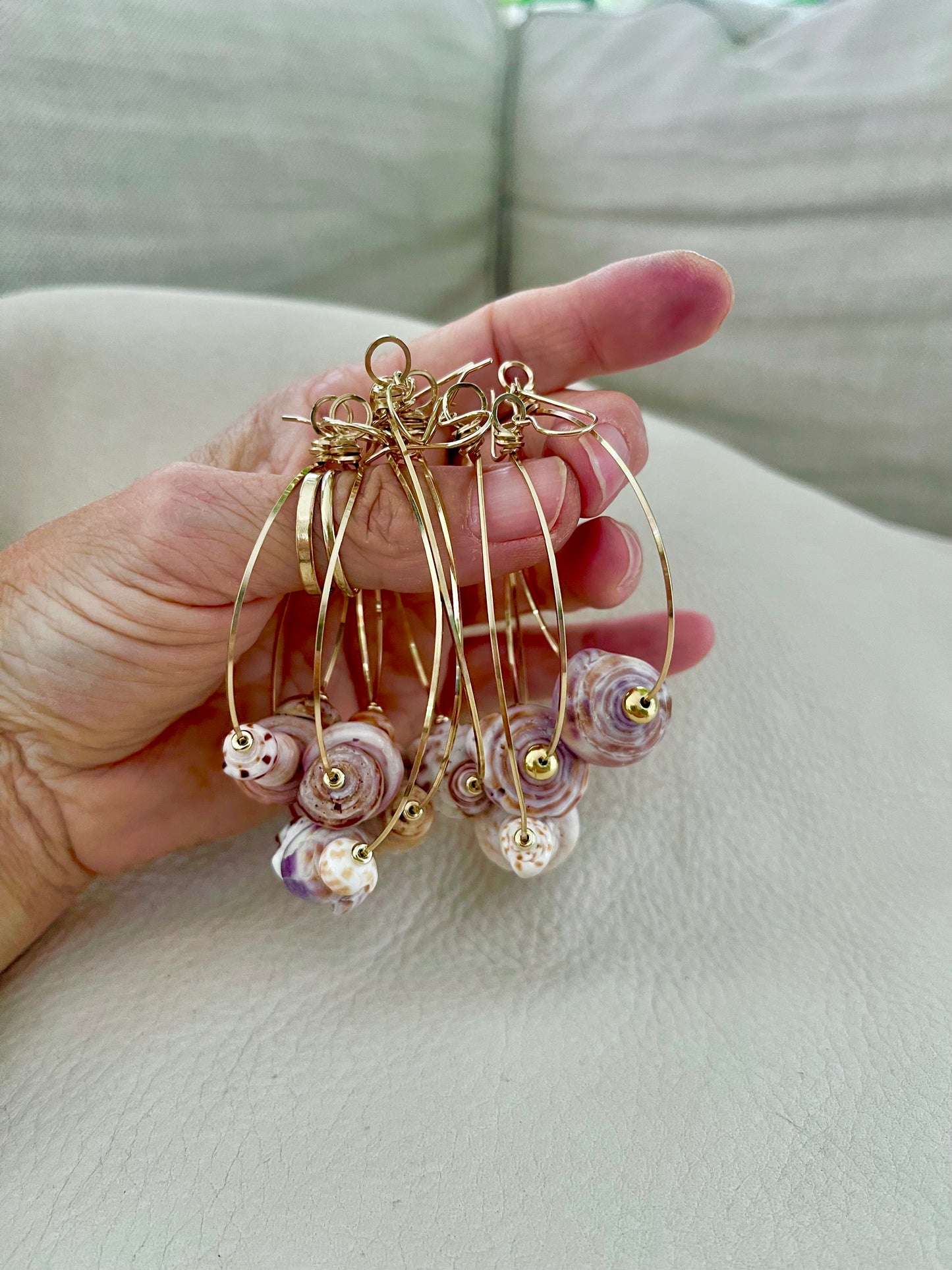MEDIUM Shipwrecked Ocean hoops ONE OF A KIND