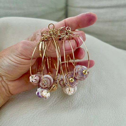 MEDIUM Shipwrecked Ocean hoops 2 ONE OF A KIND