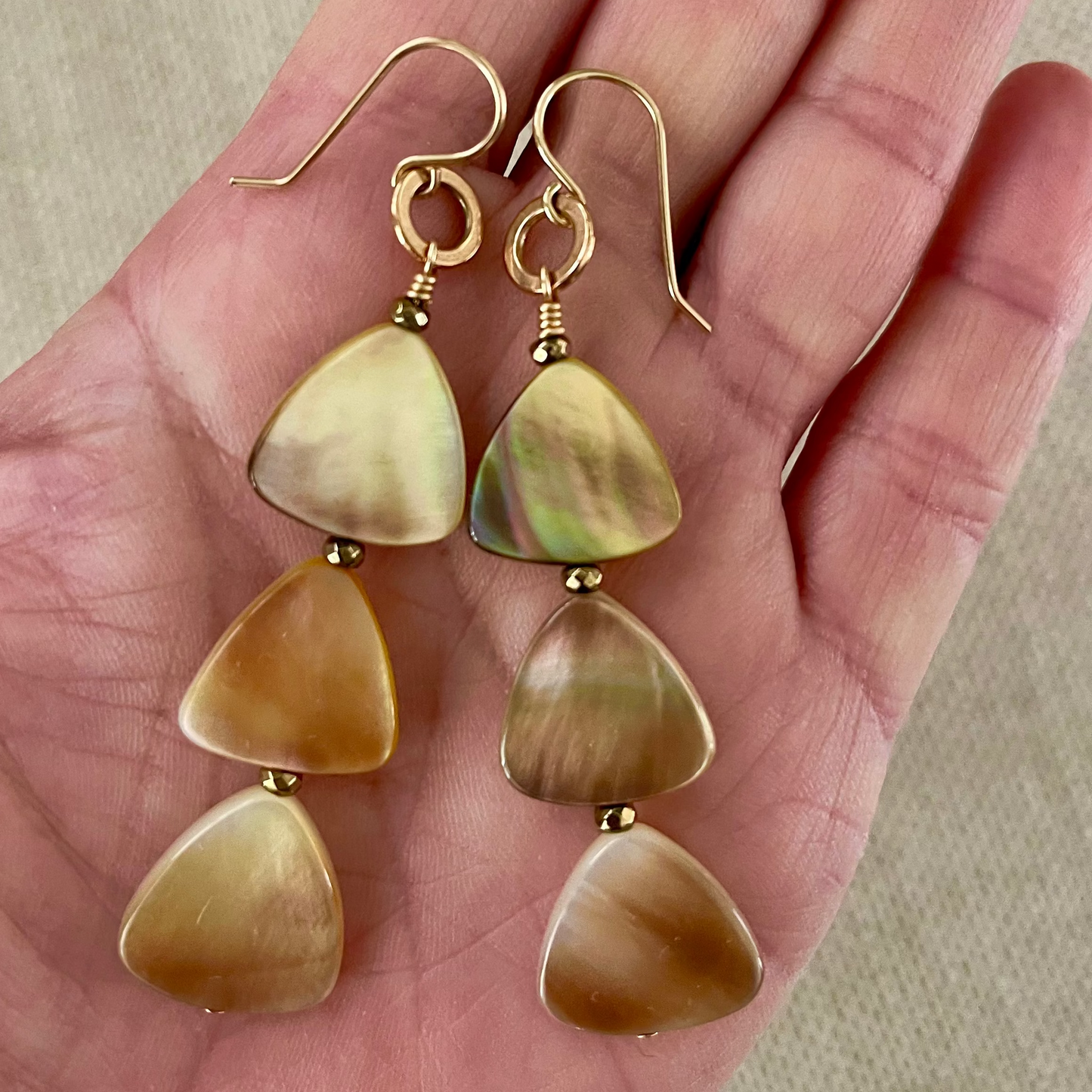 Mother of Pearl Stick Earrings