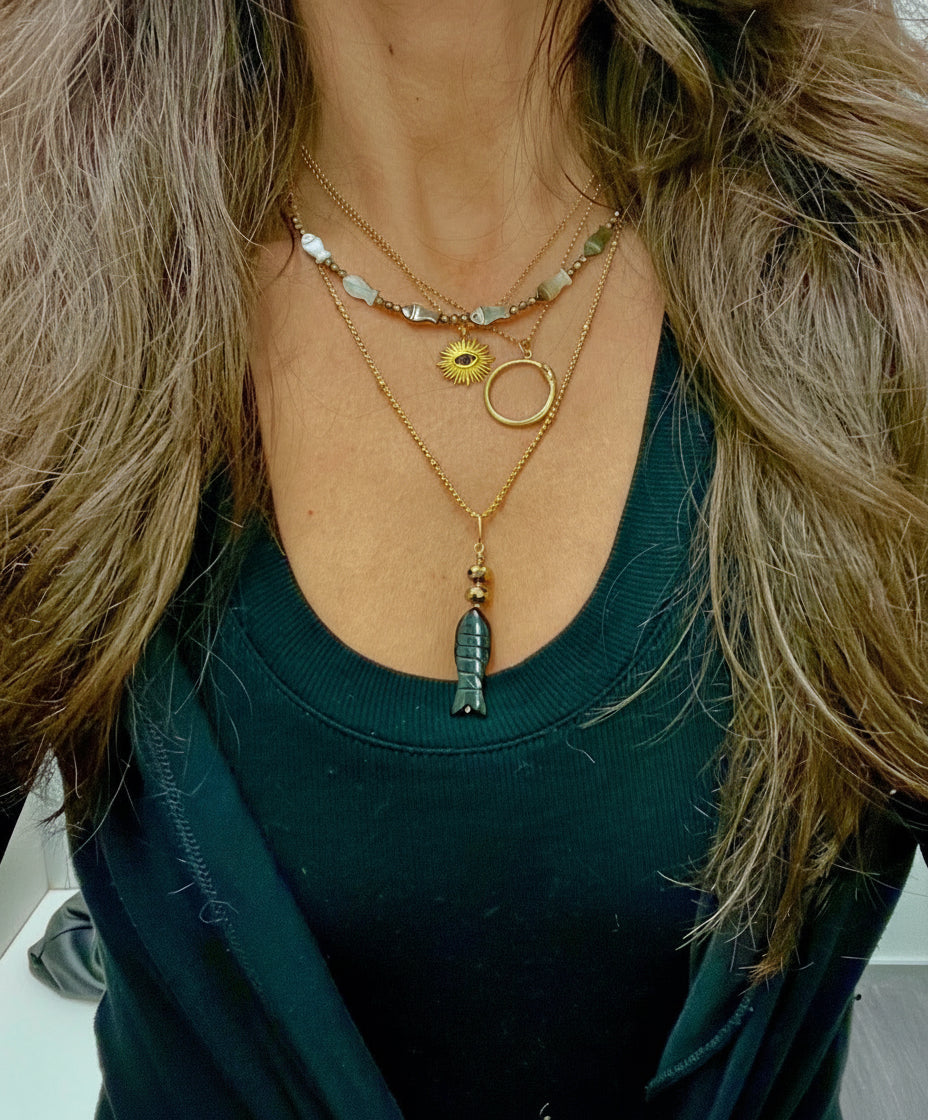 Ouroboros Bronze Necklace