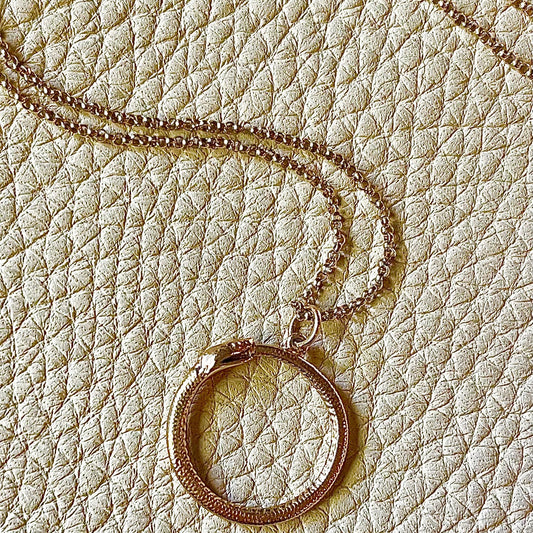 Ouroboros Bronze Necklace