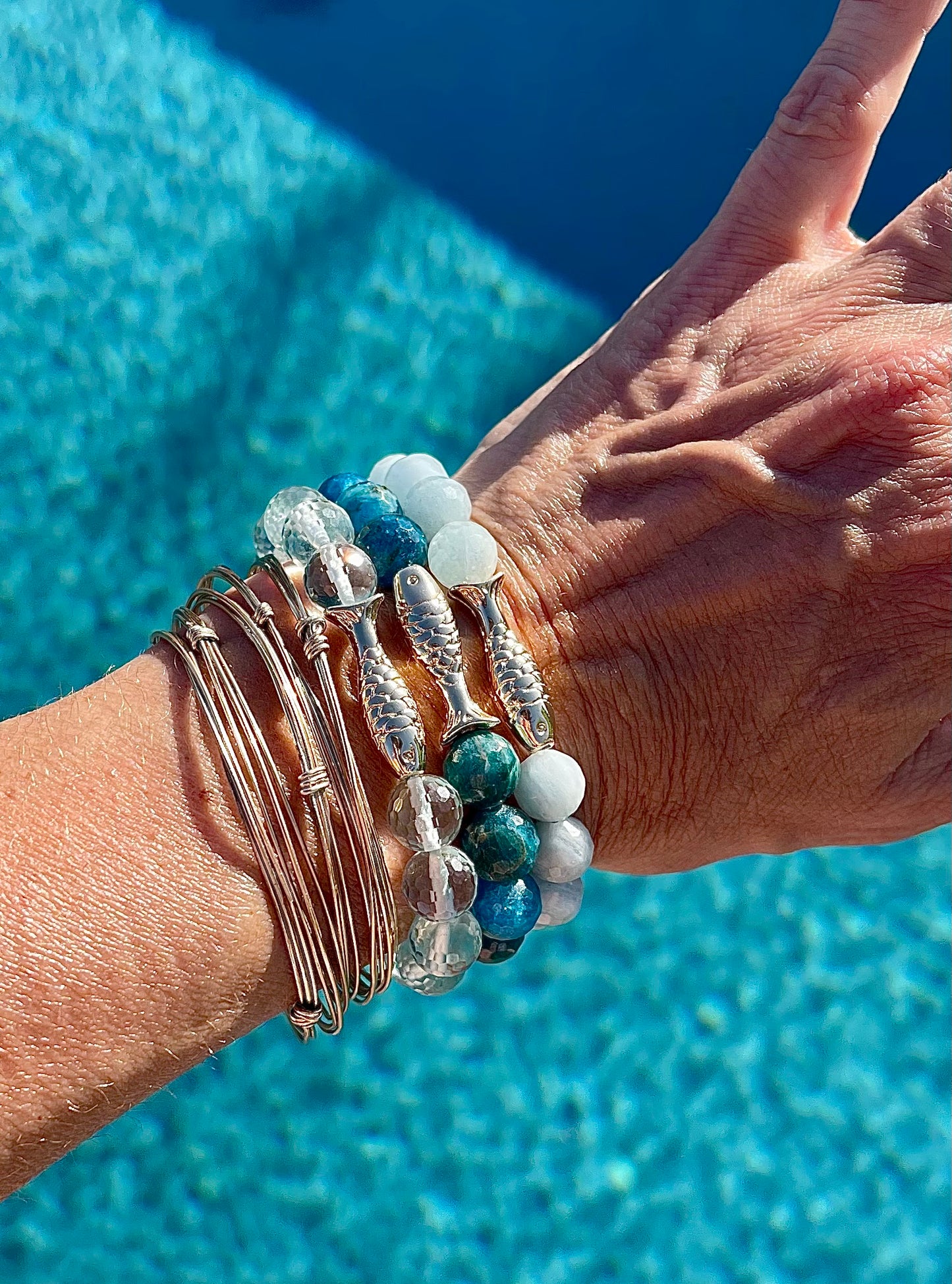 Pisces Blue Cuff