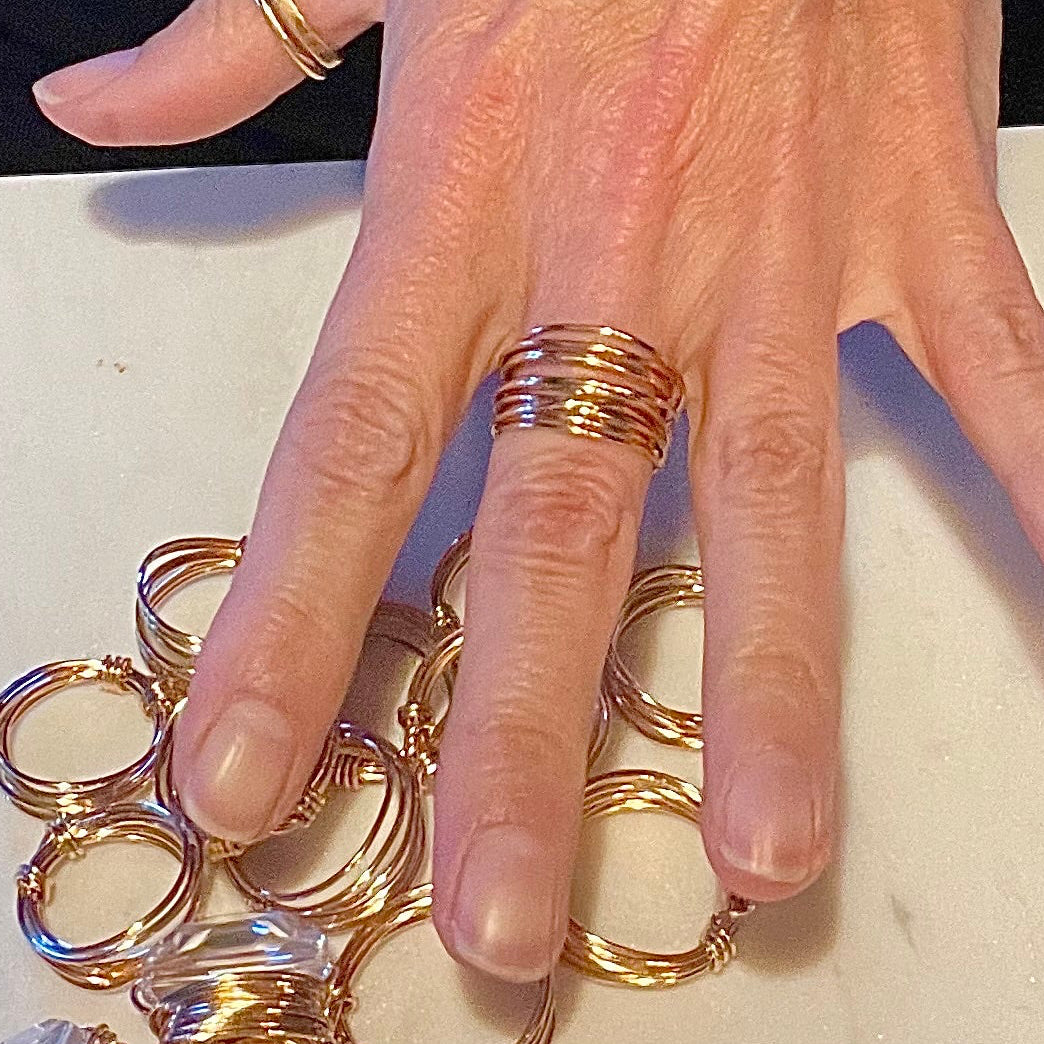 Quartz & Bronze Ring ✨