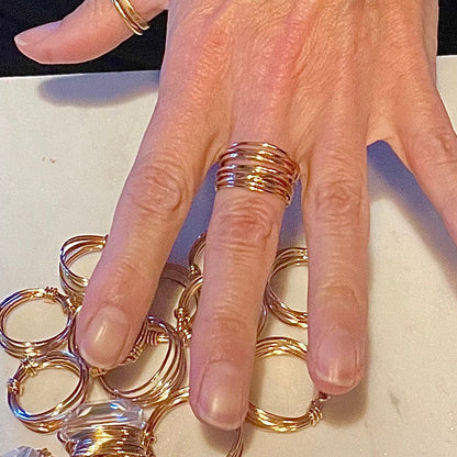 Quartz & Bronze Ring ✨