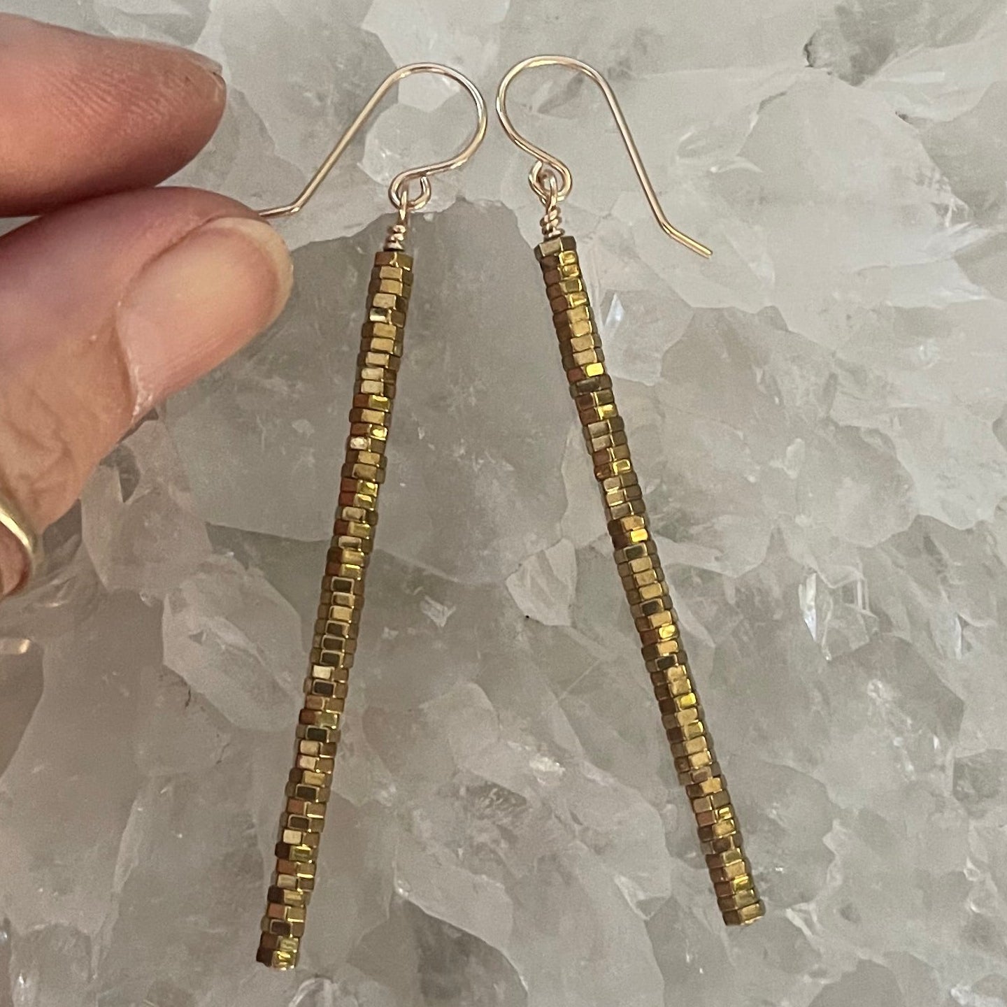 Gemstone Stick Earring