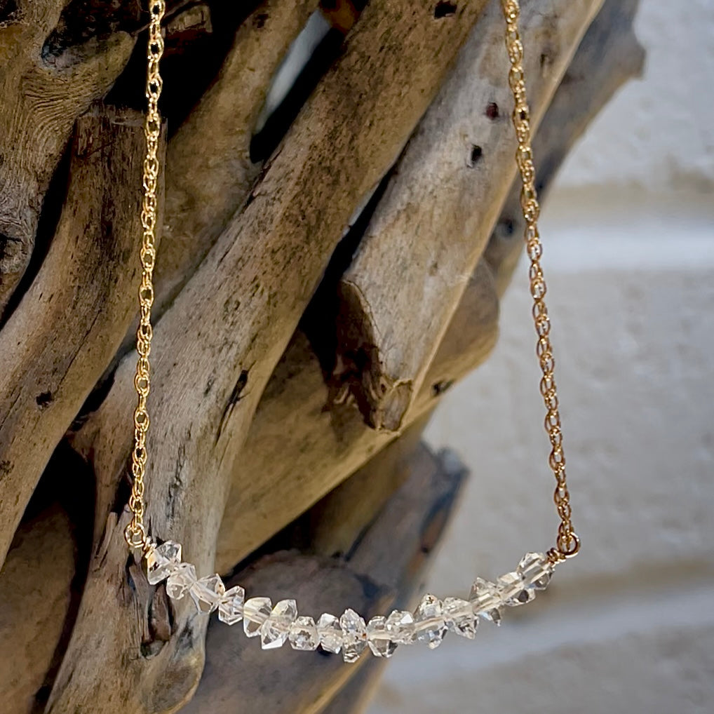 Herkimer Diamond Swag Necklace