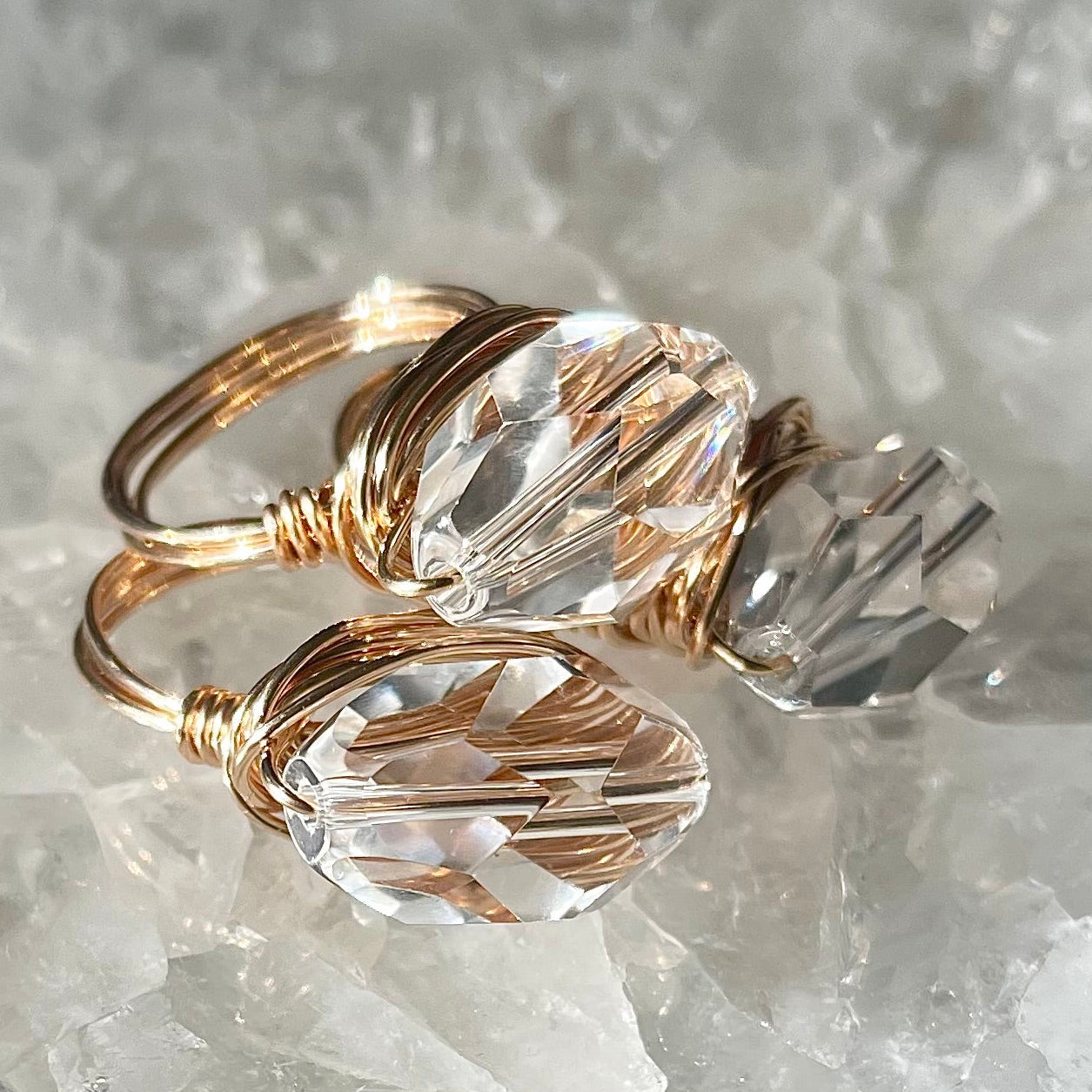 Quartz & Bronze Ring ✨