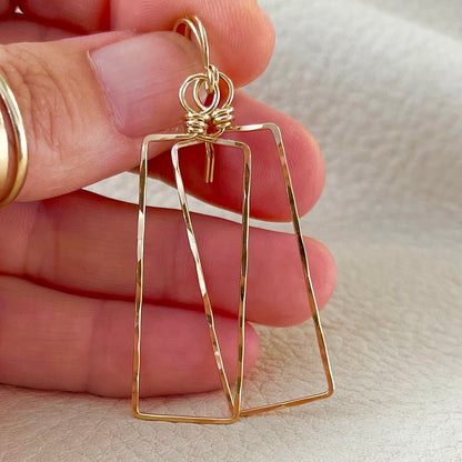 Halston Hammered Metal Earring