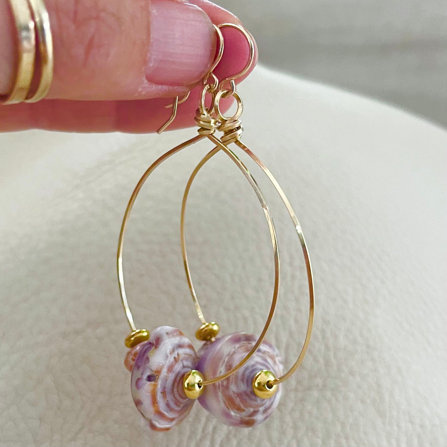MEDIUM Shipwrecked Ocean hoops ONE OF A KIND