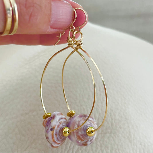 MEDIUM Shipwrecked Ocean hoops ONE OF A KIND