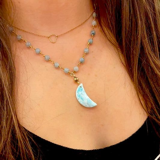 Larimar and Aquamarine Moon