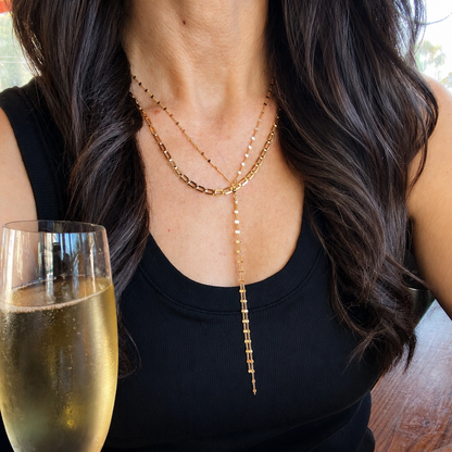 Dappled Heirloom Y Necklace