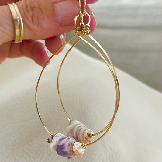 LARGE Shipwrecked Ocean hoops ONE OF A KIND