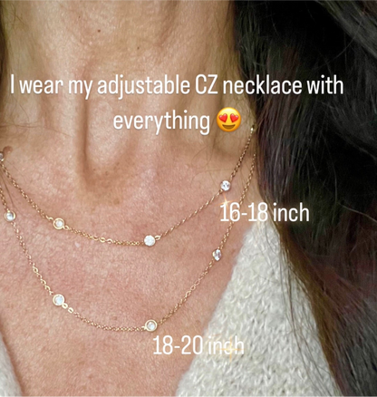 Adjustable CZ Necklace