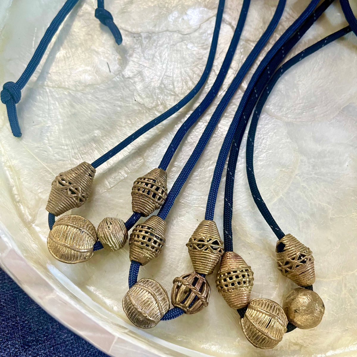 Paracord & African brass beads