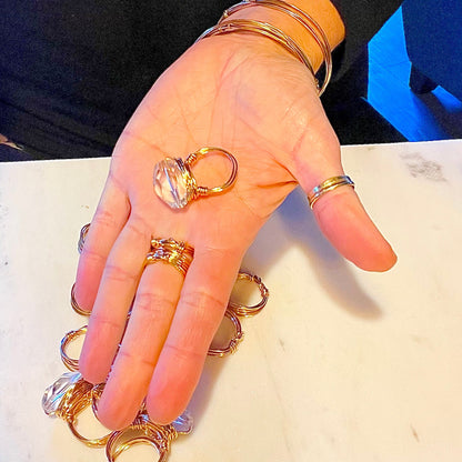 Quartz & Bronze Ring ✨