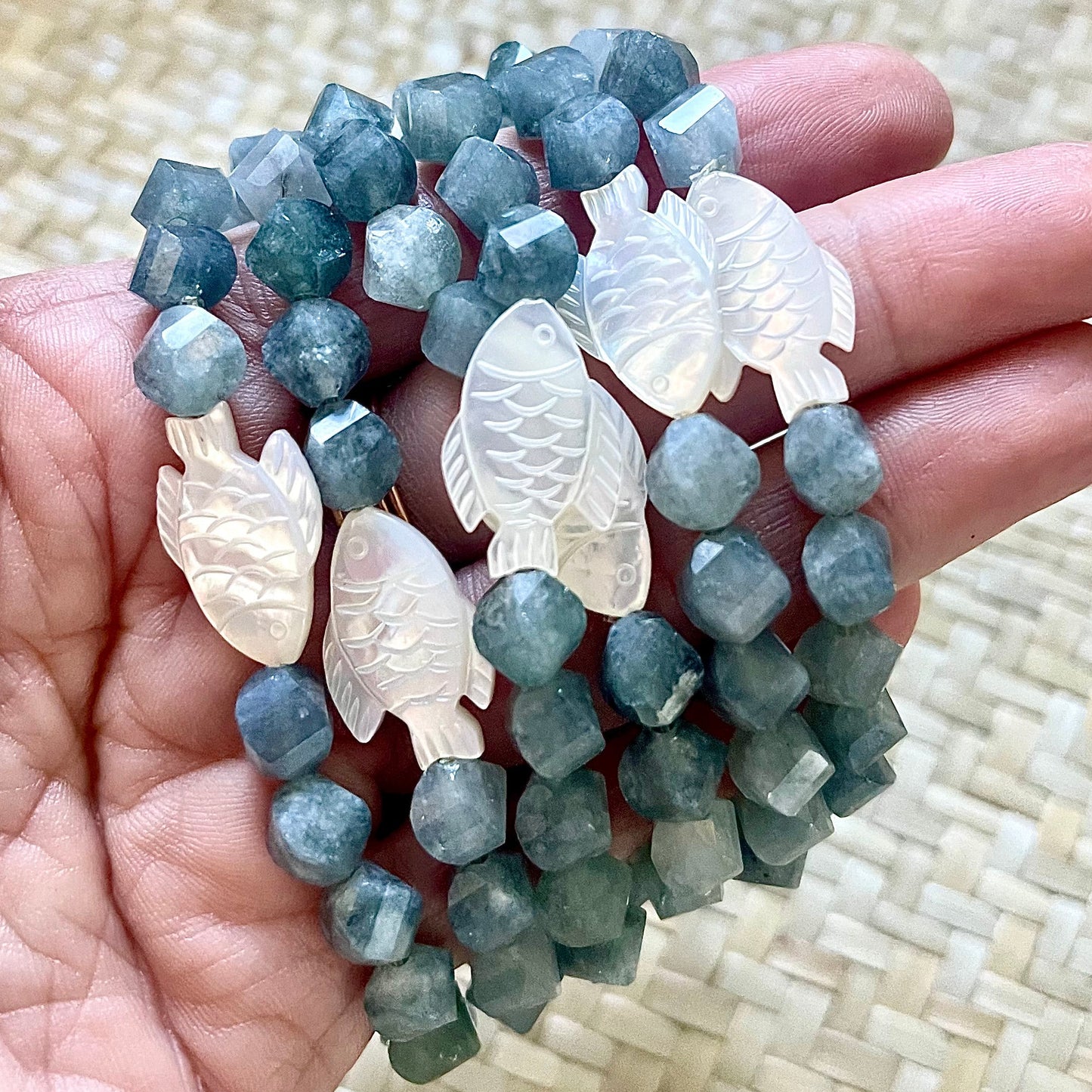 Blue Labradorite Fish Element