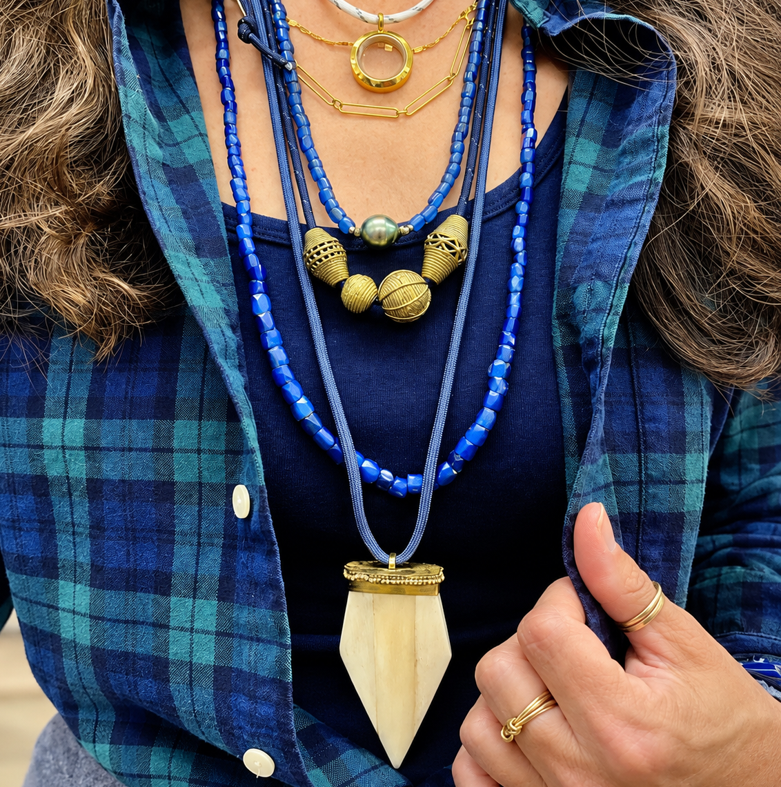 Paracord & African brass beads