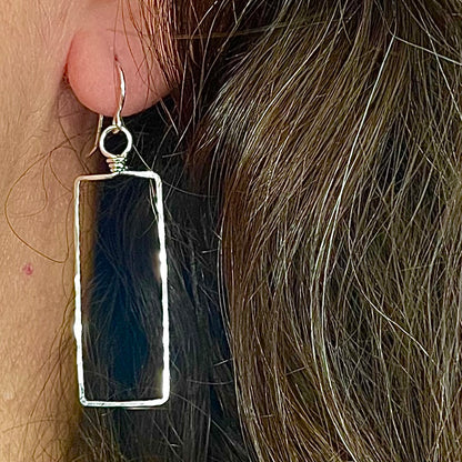 Halston Hammered Metal Earring