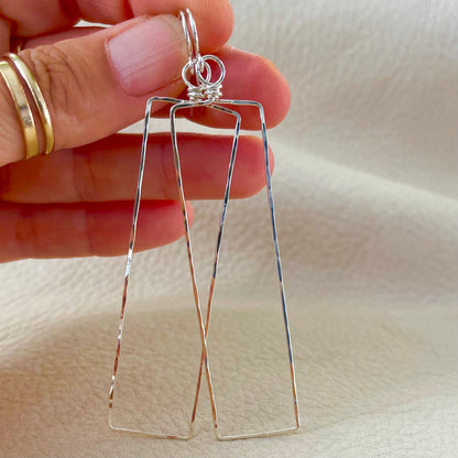 Halston Hammered Metal Earring