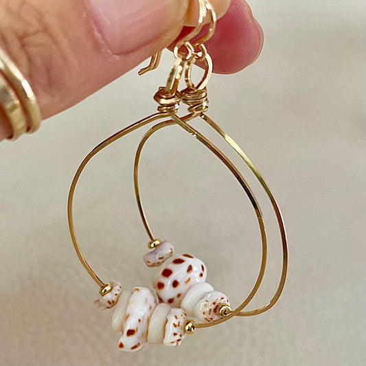 MEDIUM Shipwrecked Ocean hoops ONE OF A KIND