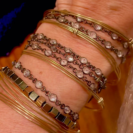 Zircon Oxidized Sterling Silver Bracelet