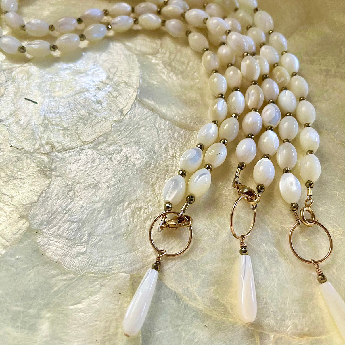 Mother of Pearl and Pyrite Collar