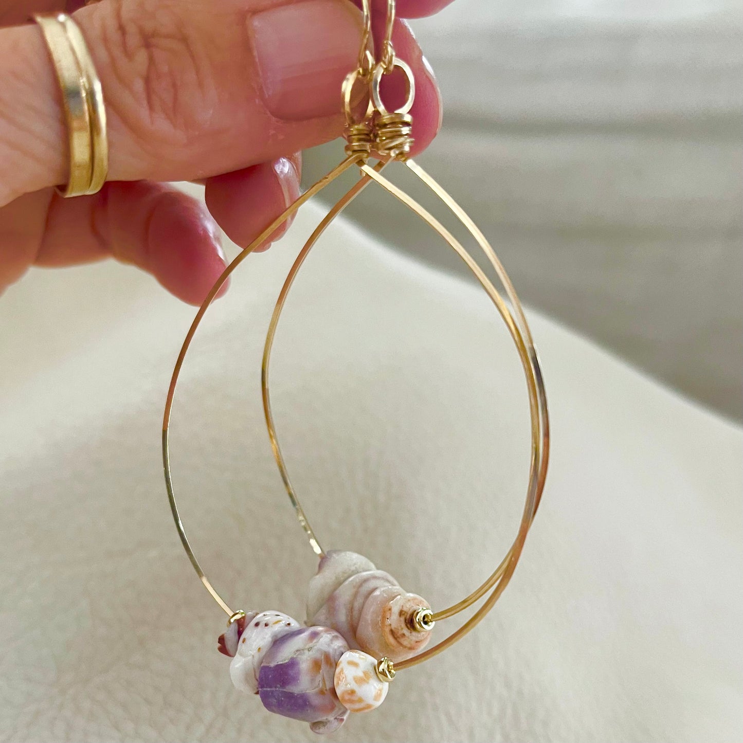 MEDIUM Shipwrecked Ocean hoops 2 ONE OF A KIND
