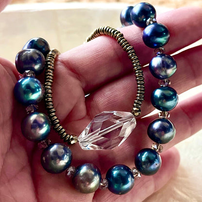 Peacock & Swarovski Necklace