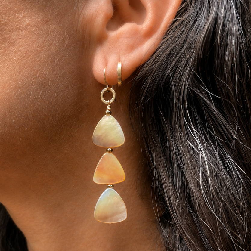 Mother of Pearl Stick Earrings