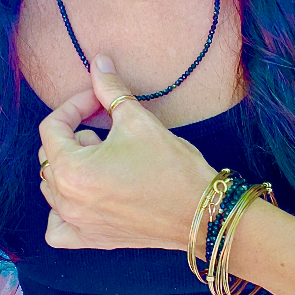 Obsidian Wrap Bracelet/Necklace
