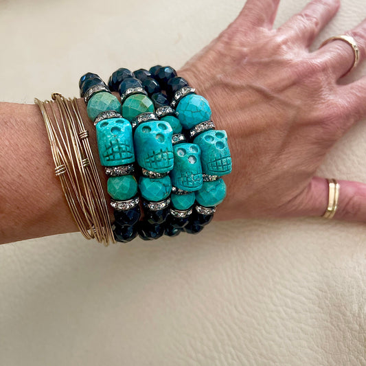 Turquoise Skull Bracelet