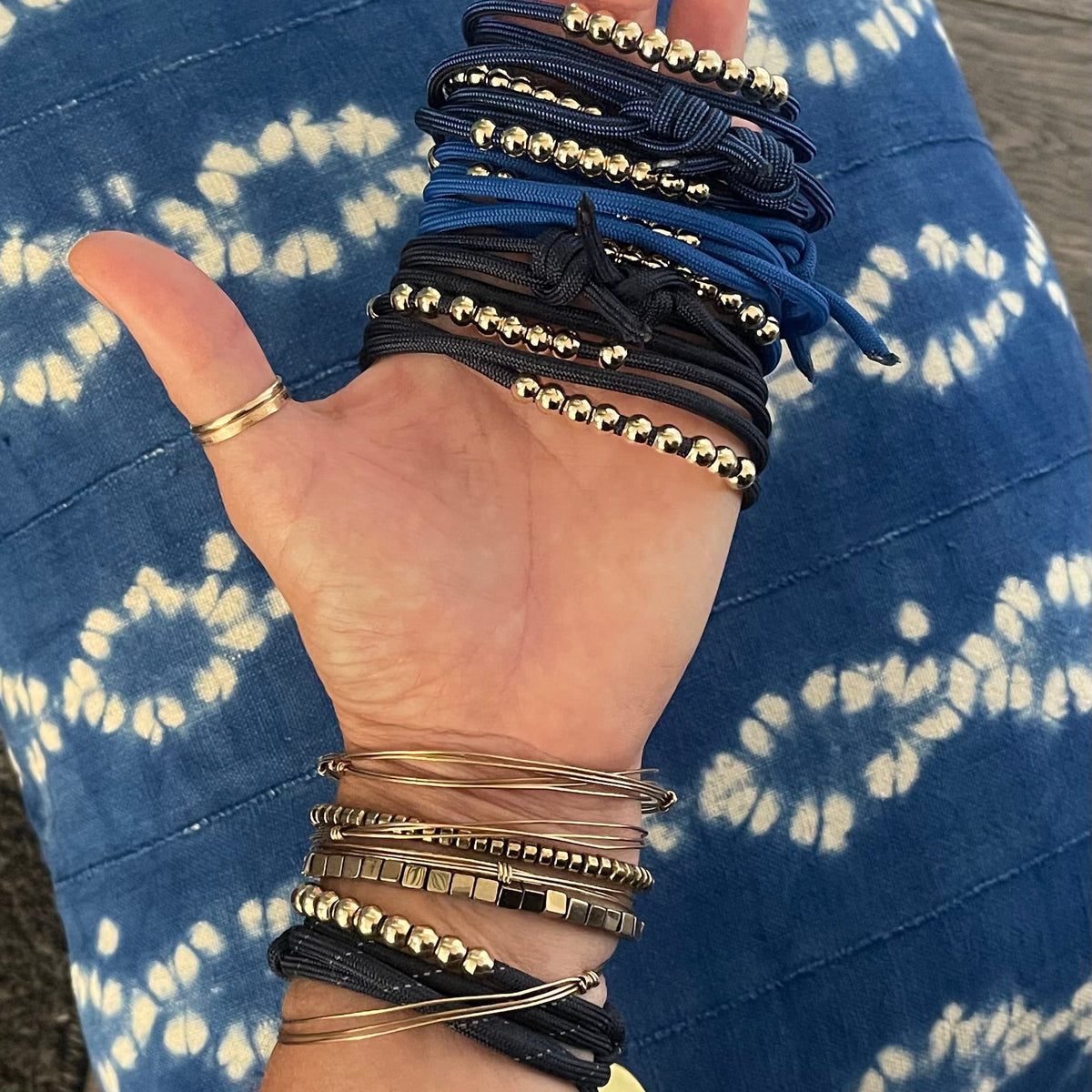Paracord & Gold Fill Adjustable Cuffs