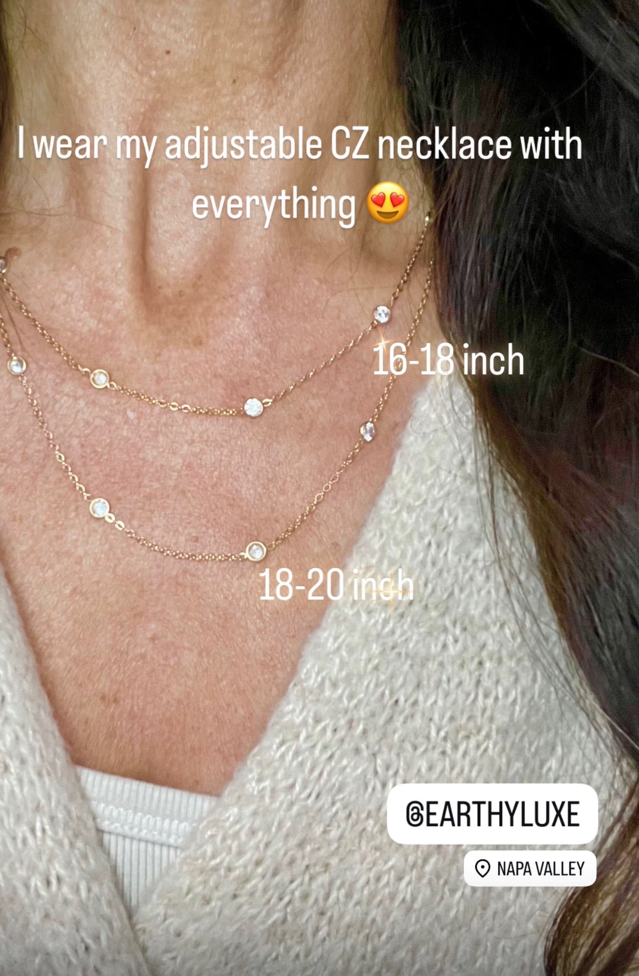 Adjustable CZ Necklace