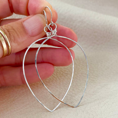 Hammered Metal Leaf Earring