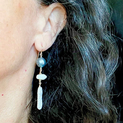 Pearl & Gemstone Heirloom Earring