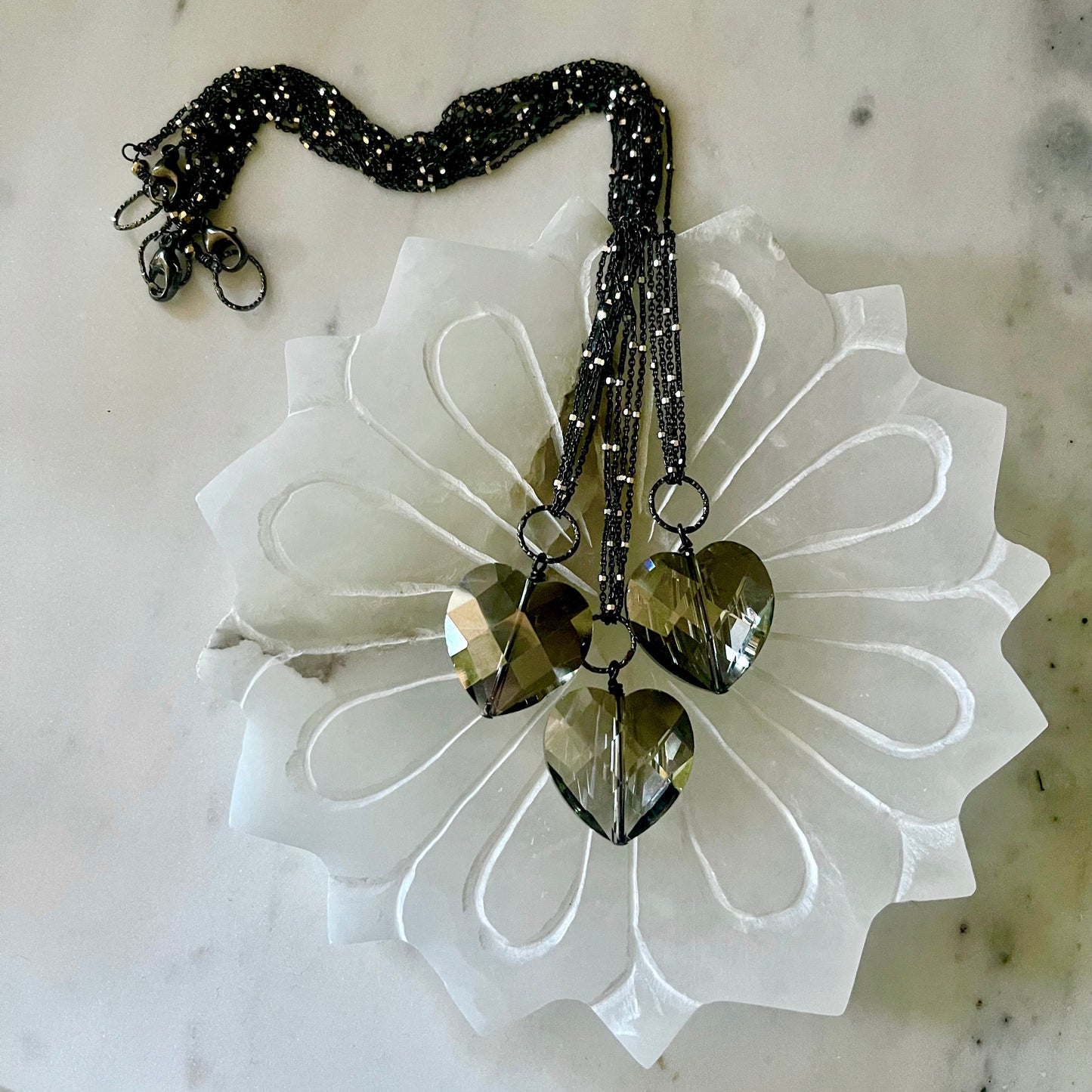 Graphite Swarvoski Heart