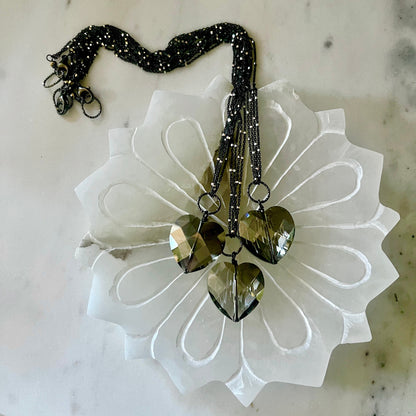 Graphite Swarvoski Heart