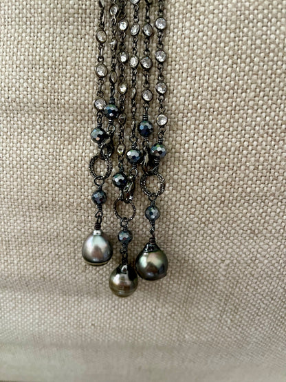 Zircon and Tahitian Pearl Necklace