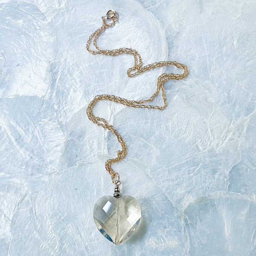 Champagne Swarvoski Heart