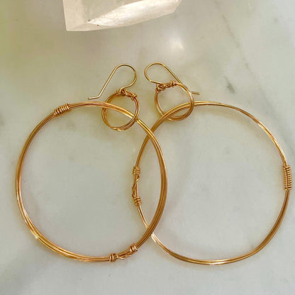 Bronze Double Hoop Earring
