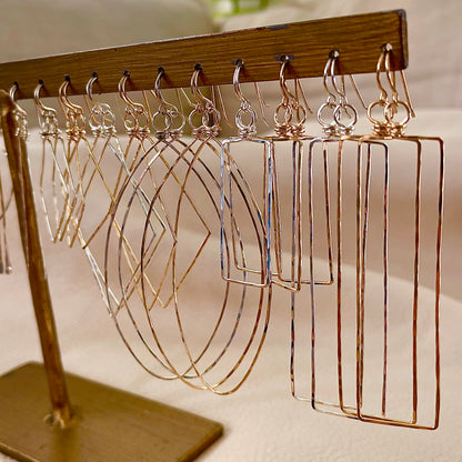 Halston Hammered Metal Earring